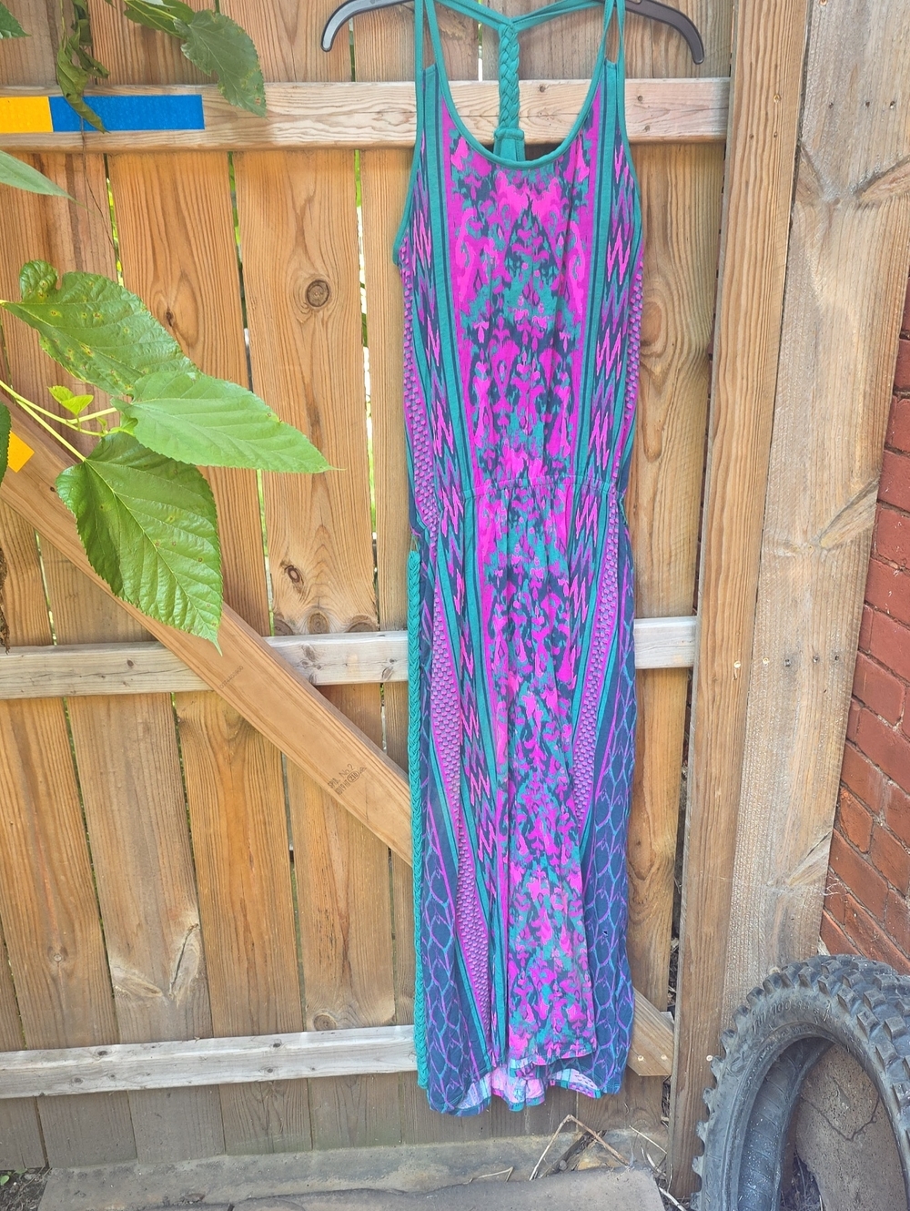 The North Face Teal and Magenta Printed Maxi Dress